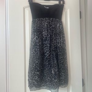Diane Von Furstenberg cheetah sweetheart dress
